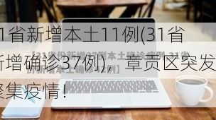 31省新增本土11例(31省新增确诊37例)，章贡区突发聚集疫情！