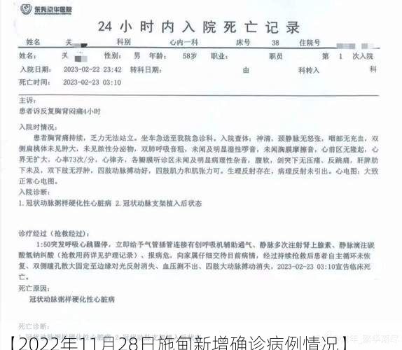 【2022年11月28日施甸新增确诊病例情况】