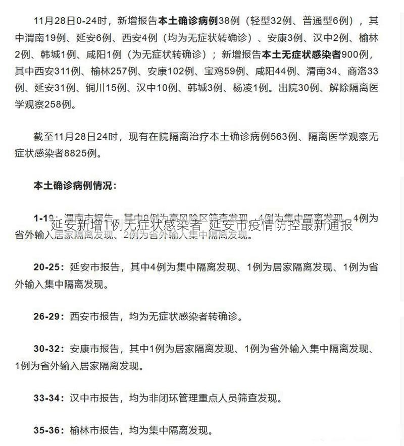 延安新增1例无症状感染者  延安市疫情防控最新通报