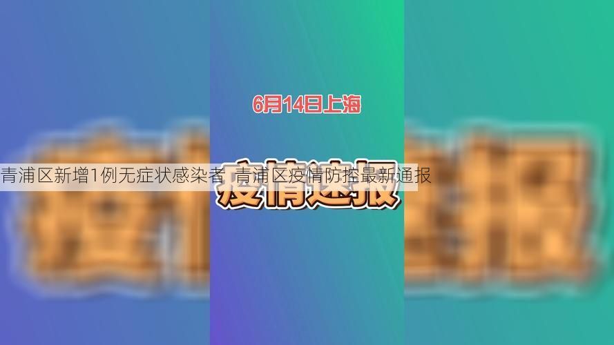 青浦区新增1例无症状感染者  青浦区疫情防控最新通报