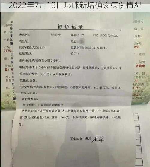 2022年7月18日邛崃新增确诊病例情况