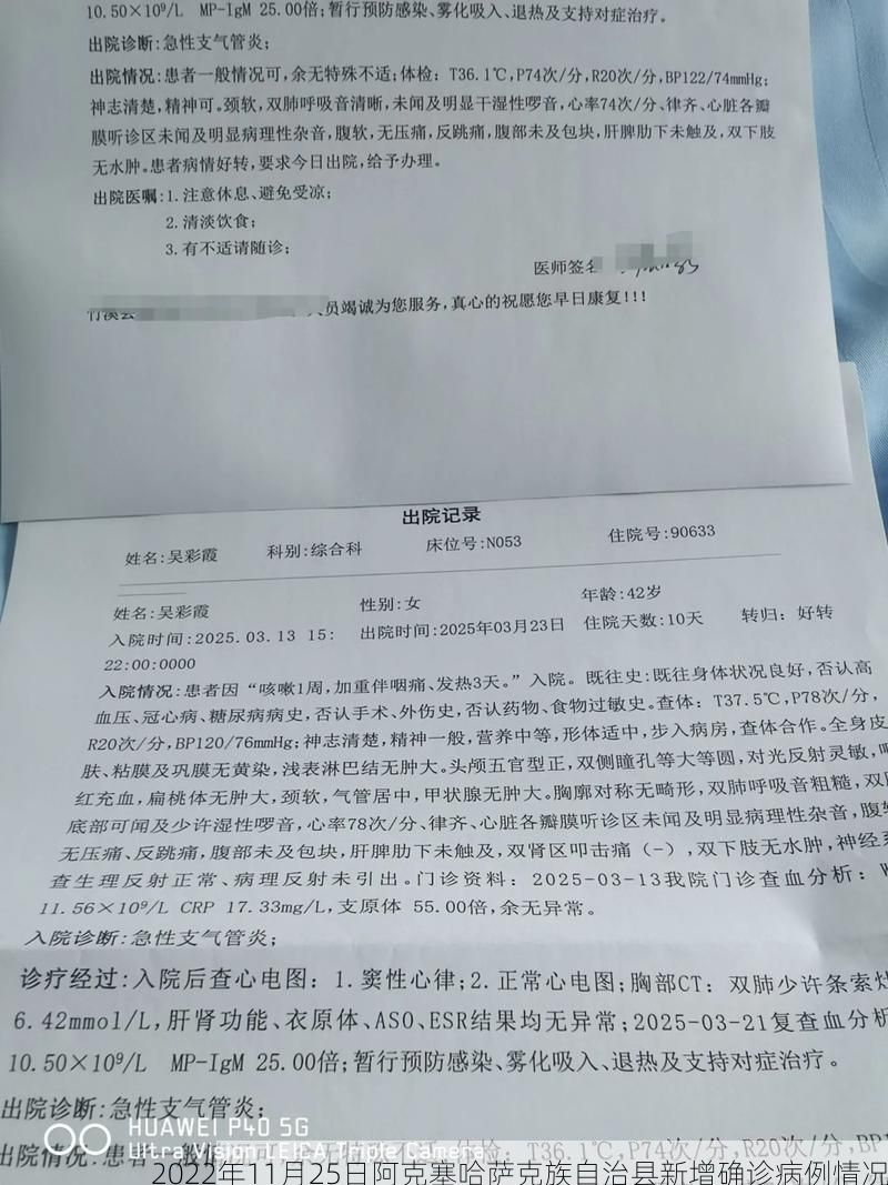 2022年11月25日阿克塞哈萨克族自治县新增确诊病例情况