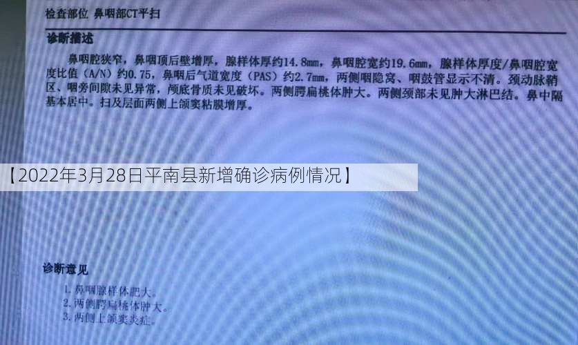 【2022年3月28日平南县新增确诊病例情况】