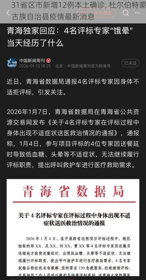 31省区市新增12例本土确诊, 杜尔伯特蒙古族自治县疫情最新消息