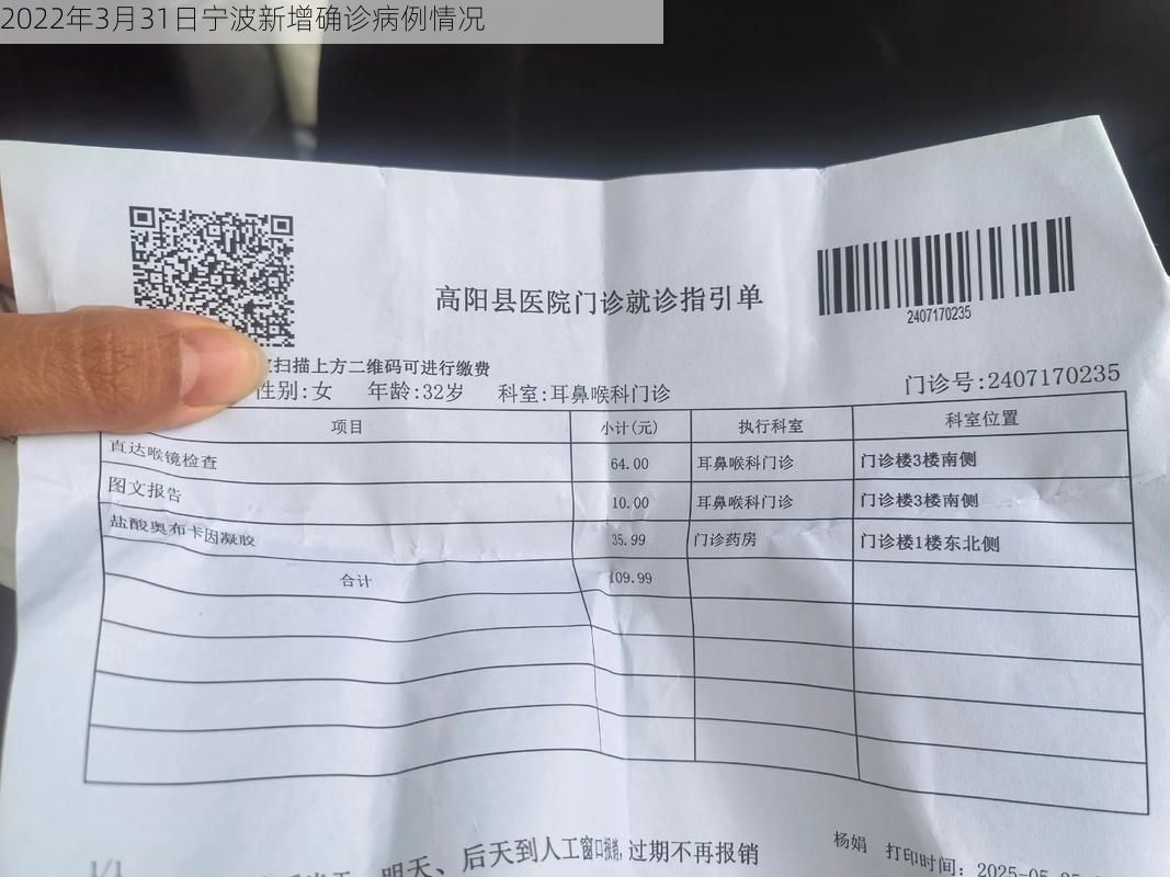 2022年3月31日宁波新增确诊病例情况