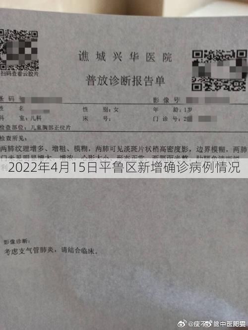 2022年4月15日平鲁区新增确诊病例情况