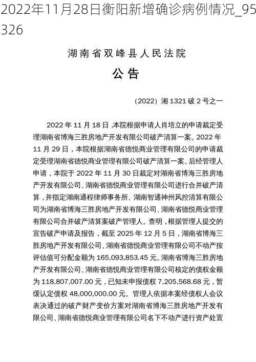 2022年11月28日衡阳新增确诊病例情况_95326