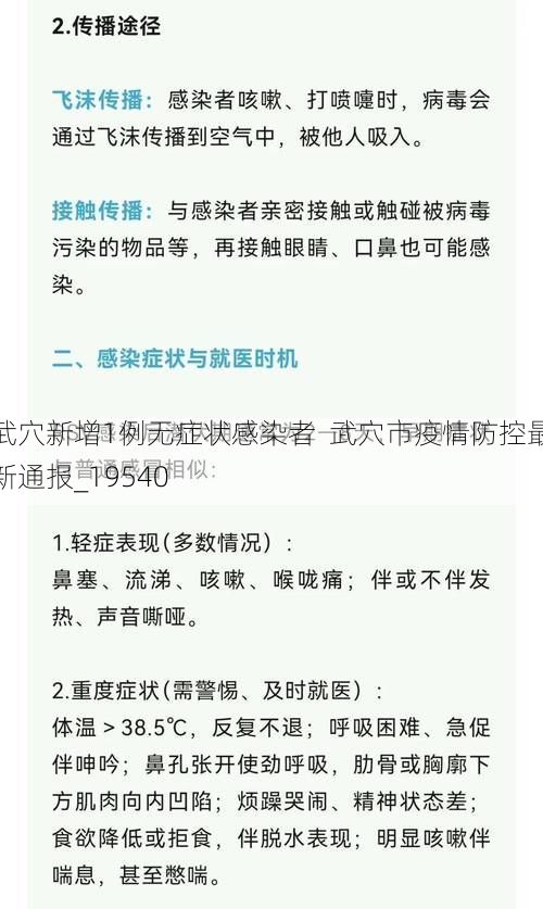 武穴新增1例无症状感染者  武穴市疫情防控最新通报_19540
