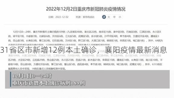 31省区市新增12例本土确诊，襄阳疫情最新消息