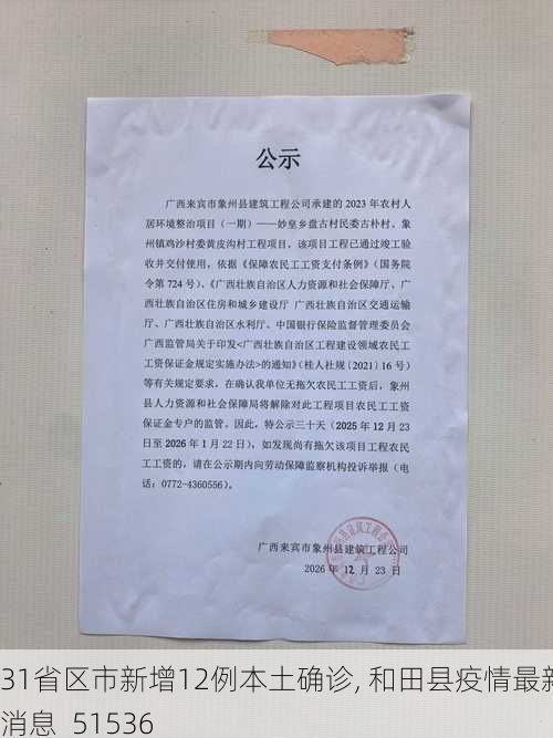 31省区市新增12例本土确诊, 和田县疫情最新消息_51536