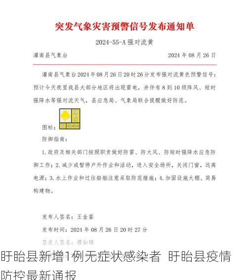 盱眙县新增1例无症状感染者 盱眙县疫情防控最新通报