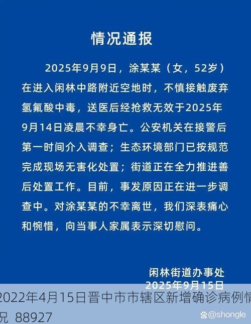 2022年4月15日晋中市市辖区新增确诊病例情况_88927
