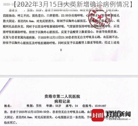 【2022年3月15日大英新增确诊病例情况】