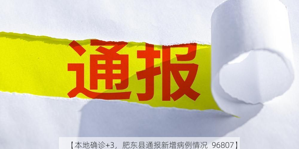 【本地确诊+3,肥东县通报新增病例情况_96807】