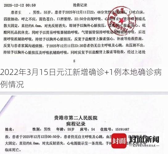 2022年3月15日元江新增确诊+1例本地确诊病例情况