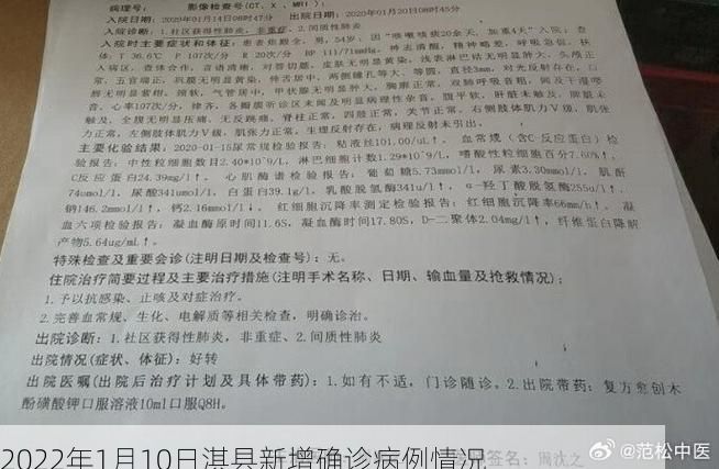 2022年1月10日淇县新增确诊病例情况
