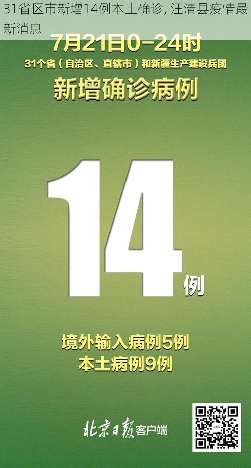 31省区市新增14例本土确诊, 汪清县疫情最新消息