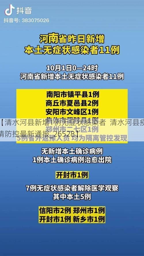 【清水河县新增1例无症状感染者  清水河县疫情防控最新通报_26528】