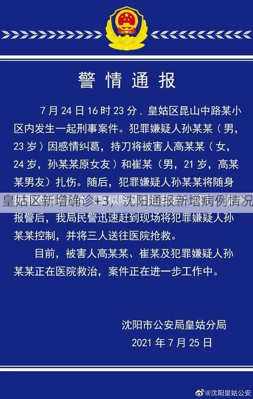 皇姑区新增确诊+3,沈阳通报新增病例情况