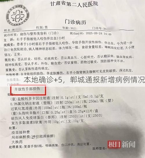 本地确诊+5，郸城通报新增病例情况