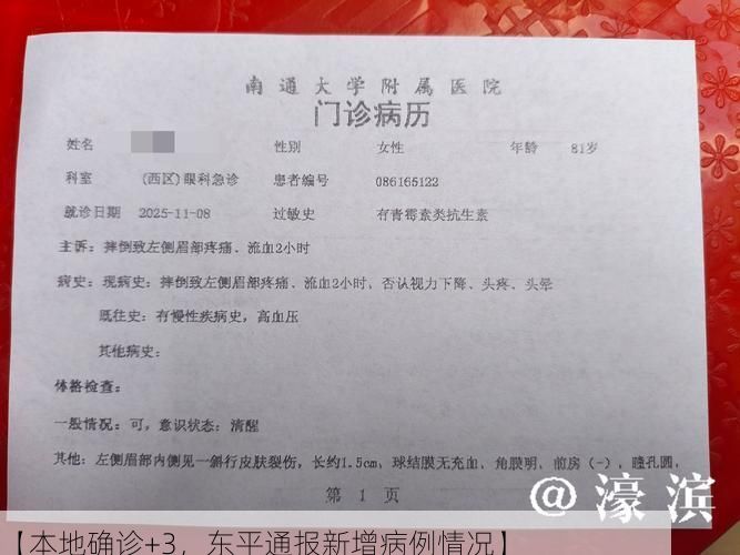 【本地确诊+3,东平通报新增病例情况】