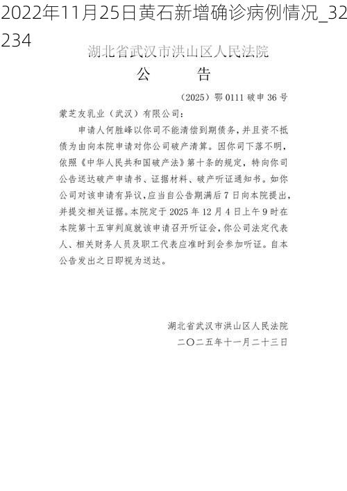 2022年11月25日黄石新增确诊病例情况_32234