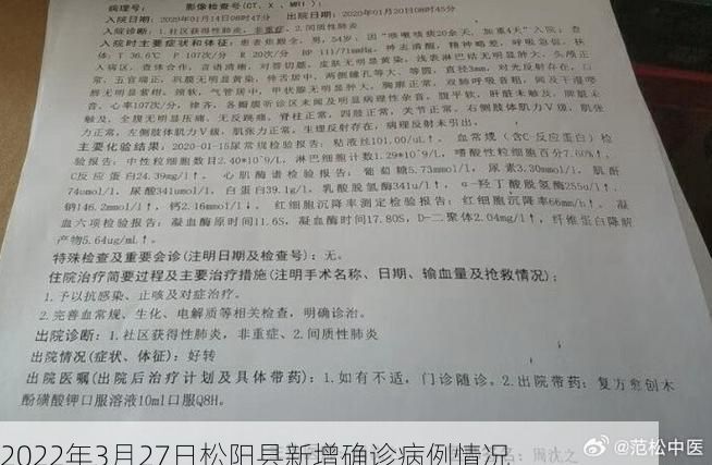 2022年3月27日松阳县新增确诊病例情况