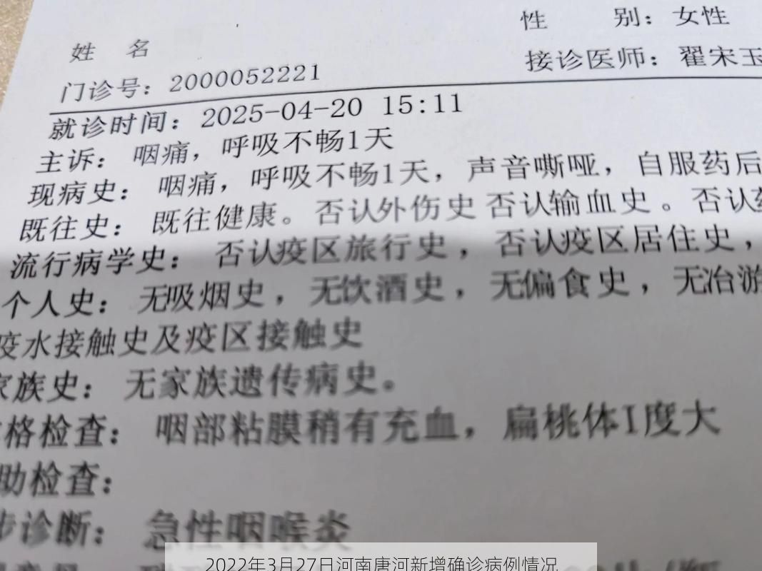 2022年3月27日河南唐河新增确诊病例情况