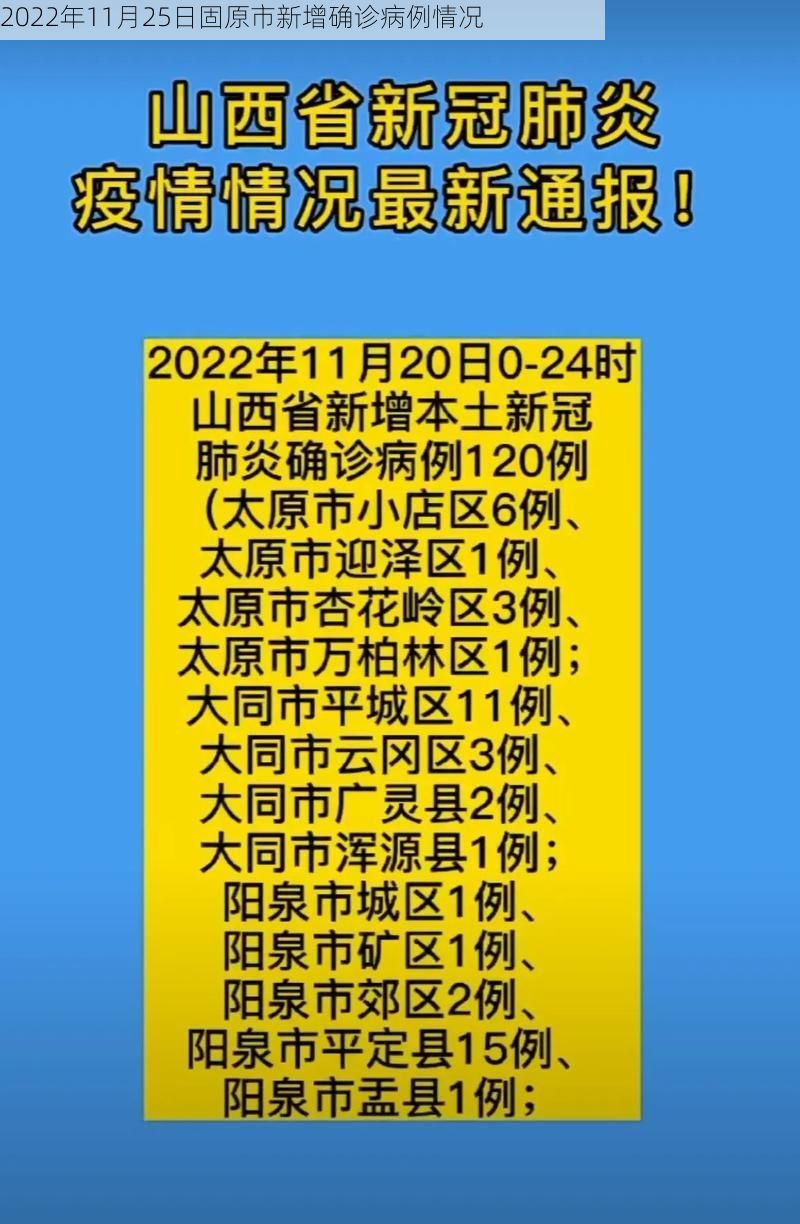 2022年11月25日固原市新增确诊病例情况