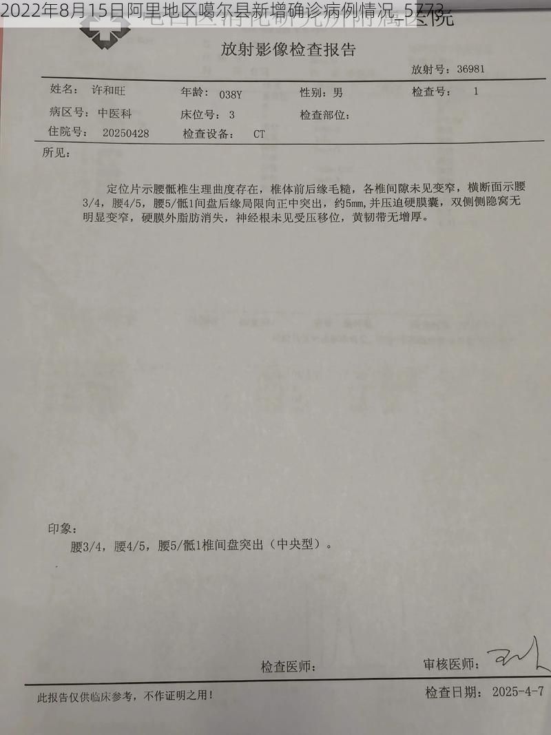 2022年8月15日阿里地区噶尔县新增确诊病例情况_5773