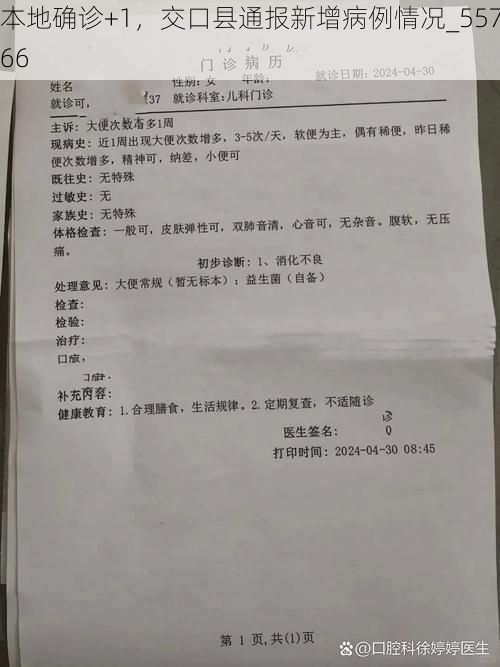 本地确诊+1，交口县通报新增病例情况_55766