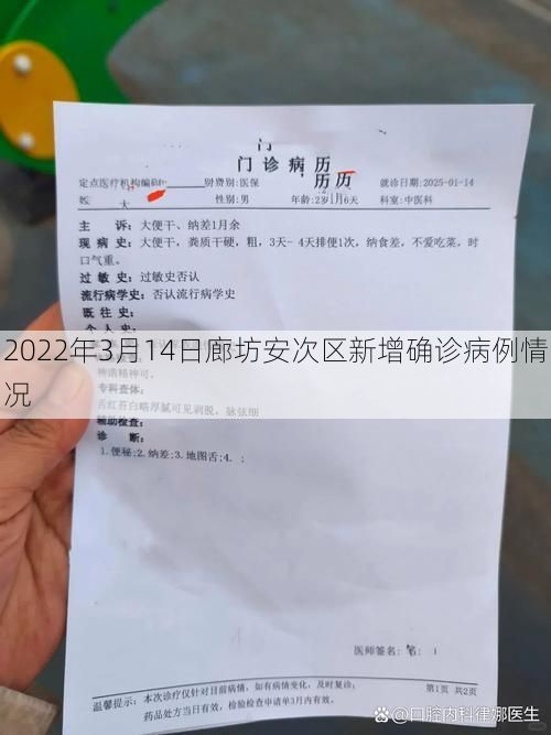 2022年3月14日廊坊安次区新增确诊病例情况