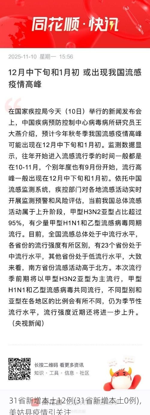 31省新增本土12例(31省新增本土0例)，美姑县疫情引关注