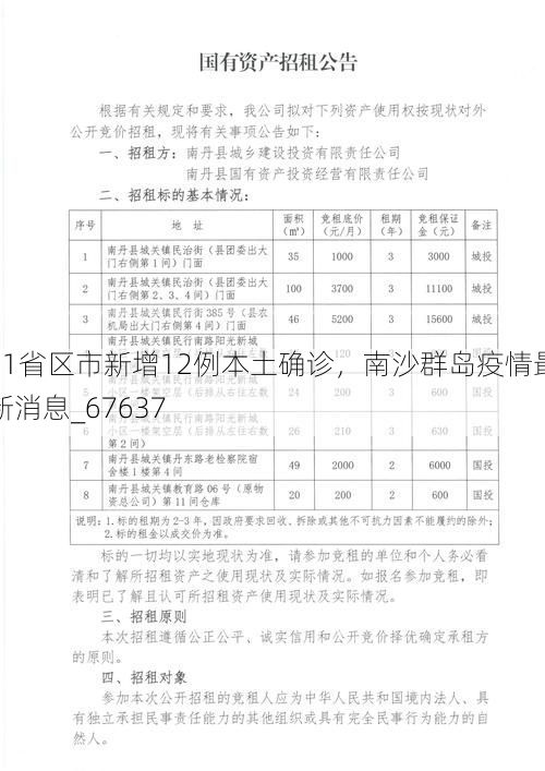 31省区市新增12例本土确诊，南沙群岛疫情最新消息_67637