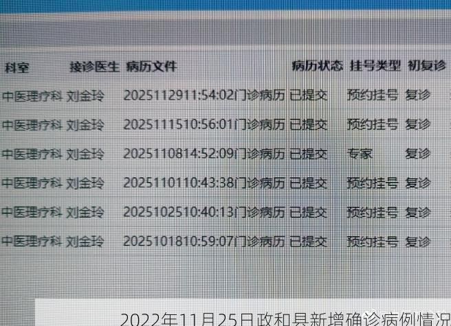 2022年11月25日政和县新增确诊病例情况