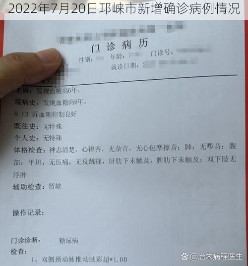 2022年7月20日邛崃市新增确诊病例情况