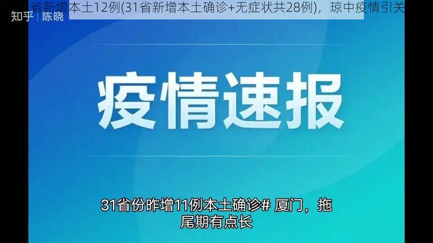 31省新增本土12例(31省新增本土确诊+无症状共28例)，琼中疫情引关注