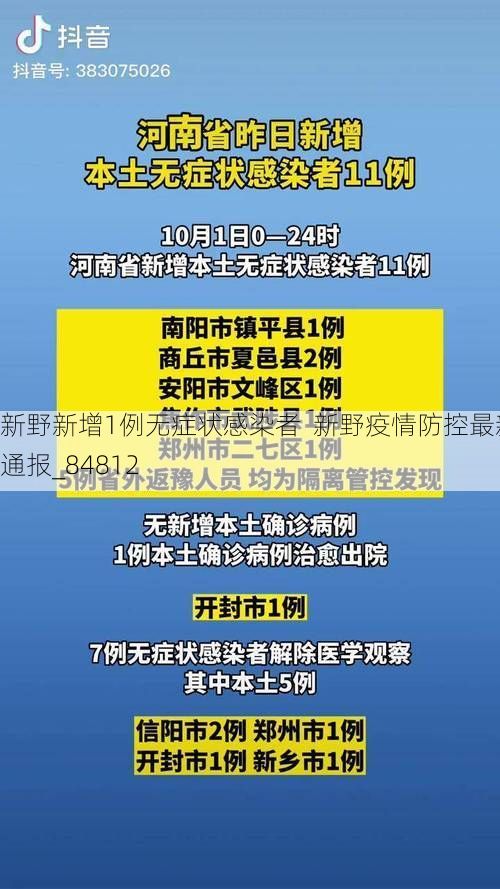 新野新增1例无症状感染者  新野疫情防控最新通报_84812