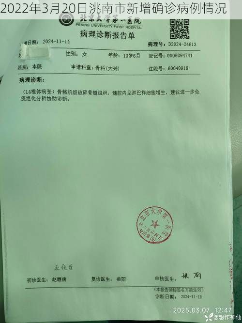 2022年3月20日洮南市新增确诊病例情况