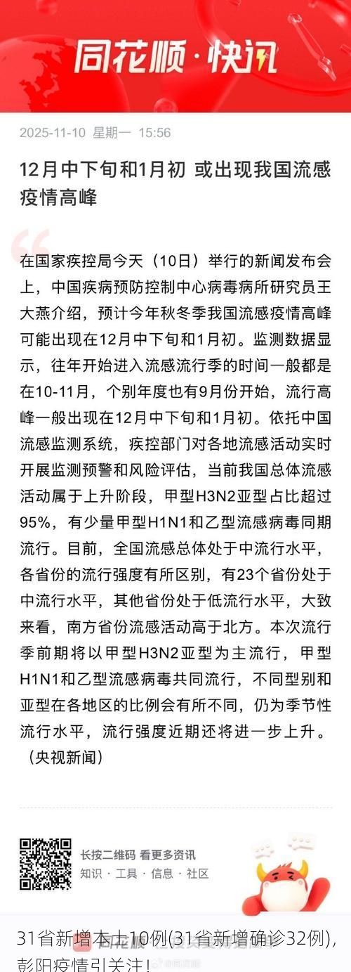 31省新增本土10例(31省新增确诊32例)，彭阳疫情引关注！