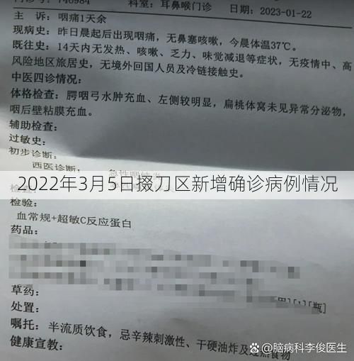 2022年3月5日掇刀区新增确诊病例情况