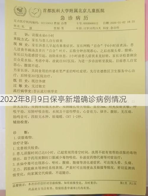 2022年8月9日保亭新增确诊病例情况