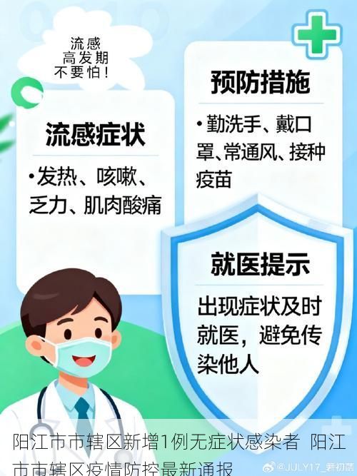 阳江市市辖区新增1例无症状感染者  阳江市市辖区疫情防控最新通报