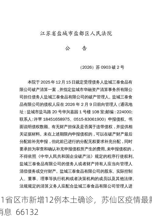 31省区市新增12例本土确诊，苏仙区疫情最新消息_66132