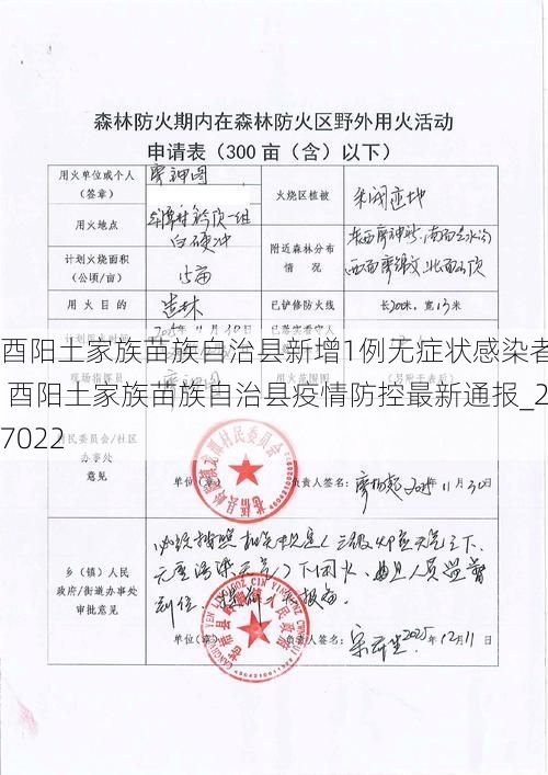 酉阳土家族苗族自治县新增1例无症状感染者  酉阳土家族苗族自治县疫情防控最新通报_27022