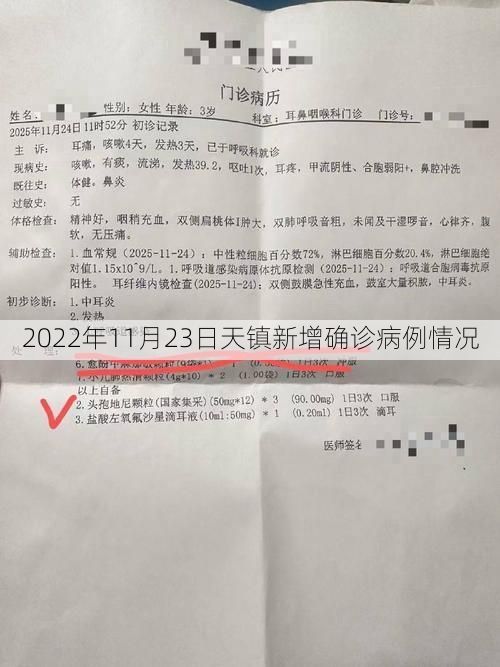 2022年11月23日天镇新增确诊病例情况