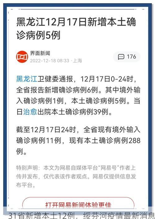 31省新增本土12例，绥芬河疫情最新消息