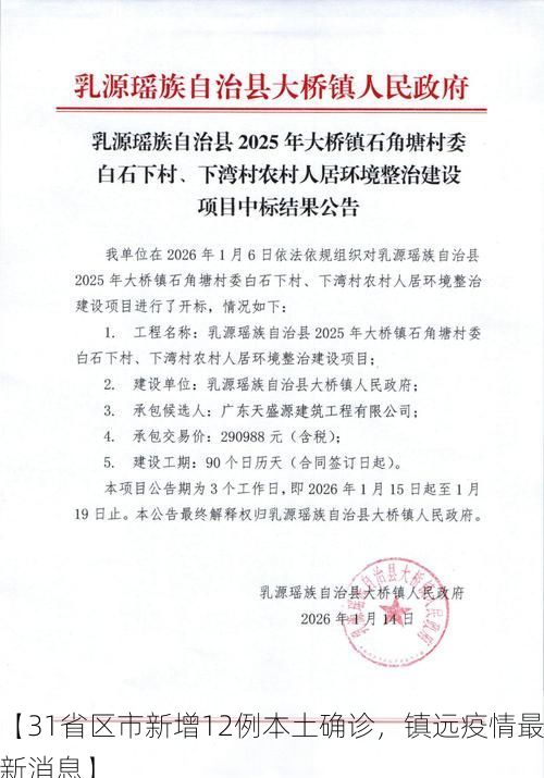 【31省区市新增12例本土确诊，镇远疫情最新消息】