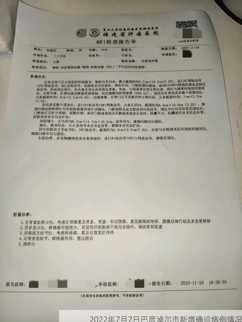 2022年7月7日巴彦淖尔市新增确诊病例情况