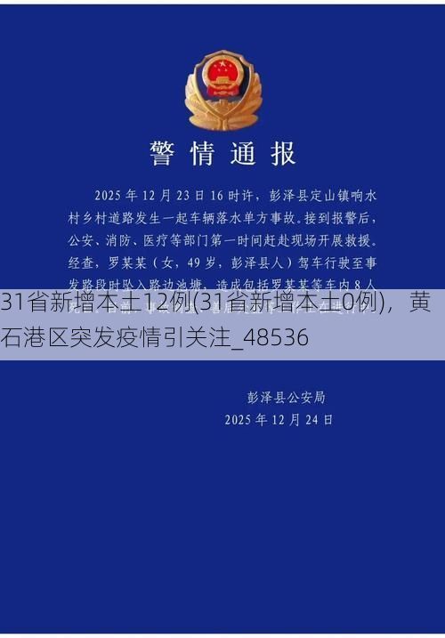 31省新增本土12例(31省新增本土0例)，黄石港区突发疫情引关注_48536